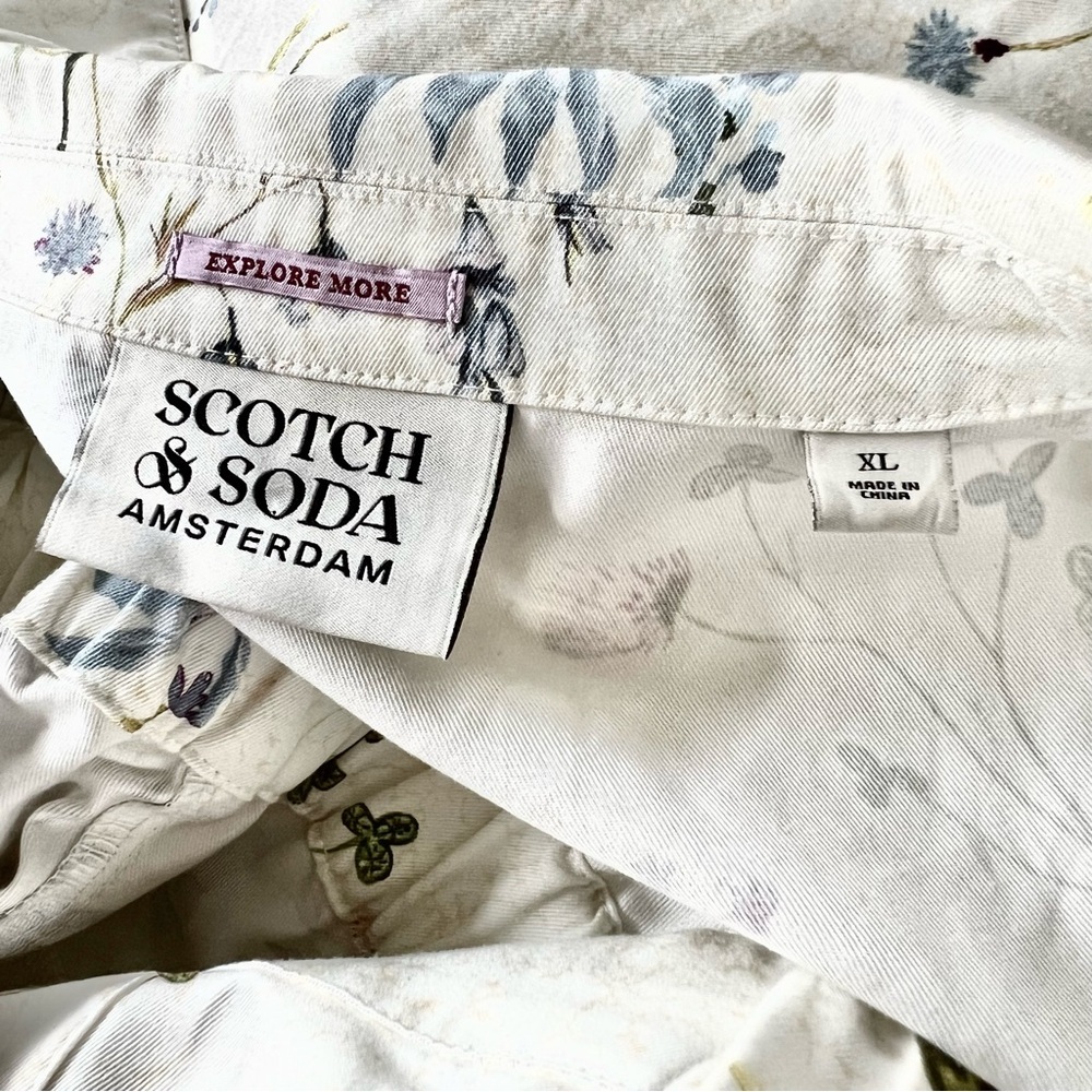 Scotch & Soda White Floral Utility Jumpsuit Sleeveless NWOT - Picture 12 of 14
